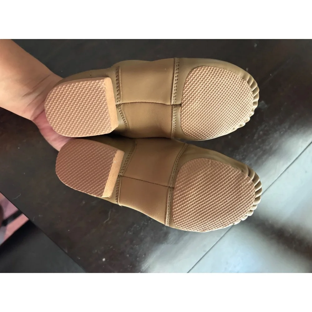 Liboer Tan Leather Jazz Shoes Slip On Dance Shoes Little Kids Size 13 EU 31